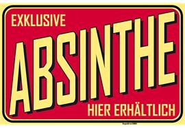 Absinthe-Schild rot